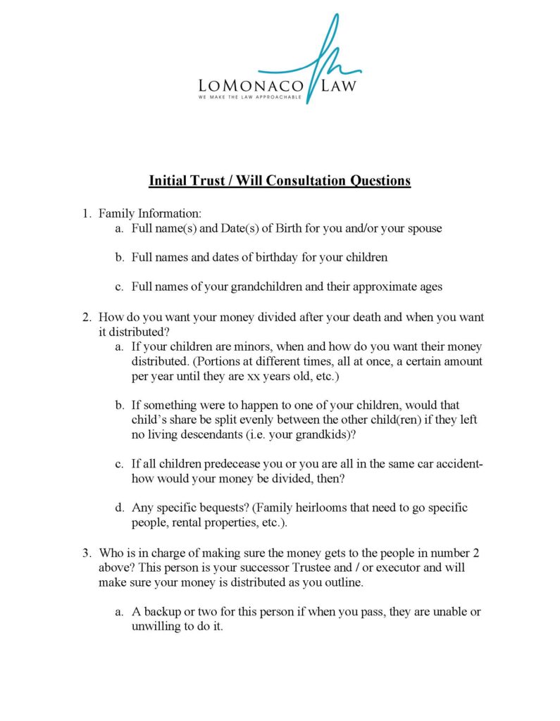 Estate Planning - Initial Trust Will Consultation Questions_Page_1
